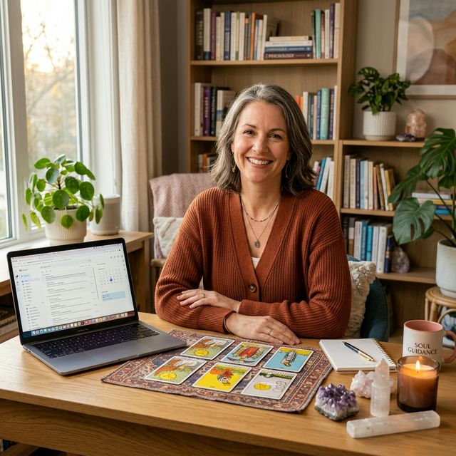 Psychic advisor at work